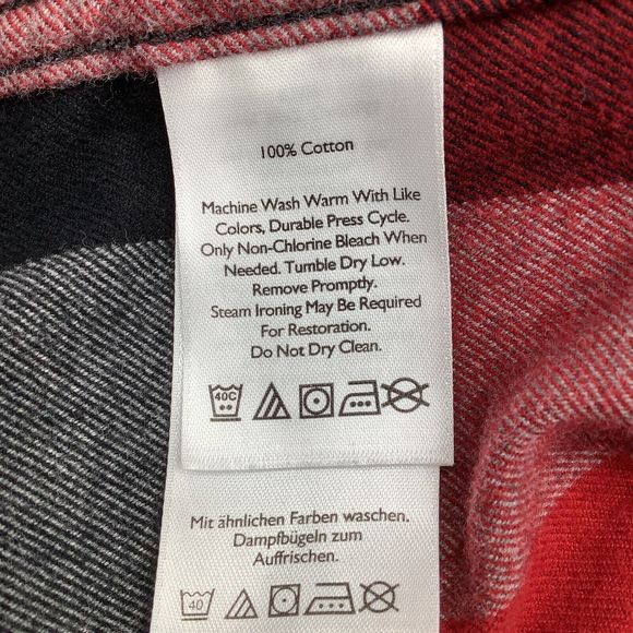 Eddie Bauer Mens Classic Fit Long Sleeve Button Up Flannel Shirt Size Large - Picture 6 of 6